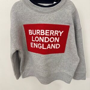 Burberry Gray Sweatshirt with Red Patch